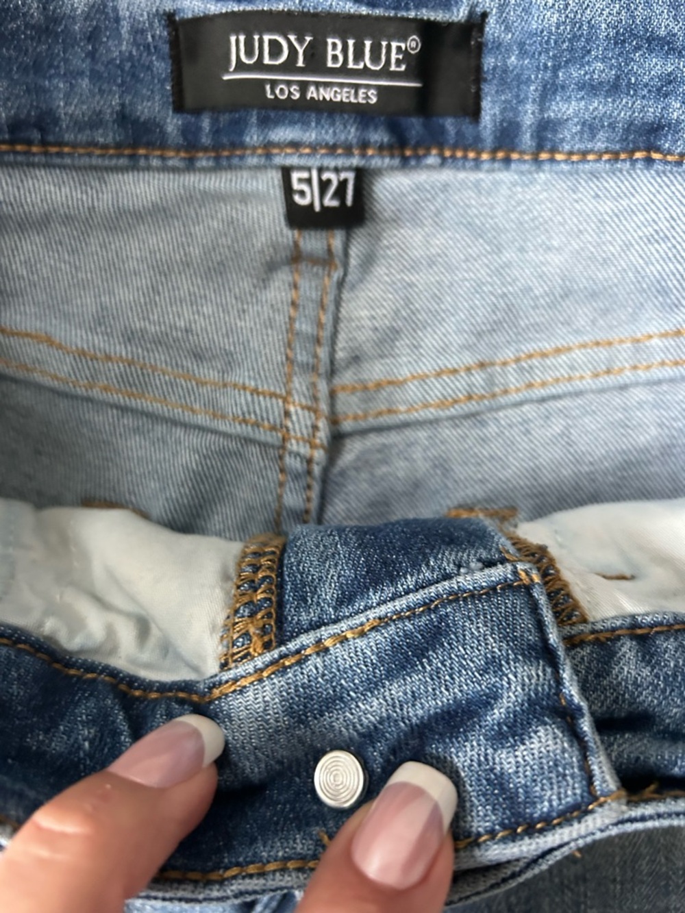 Judy Blue Raw Hem Flare Jeans w/High Rise size 5/27 - Picture 3 of 10